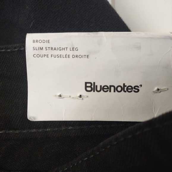Bluenotes Denim NWT Jeans Brodie Slim Straight Leg 31" Inseam Zip Fly Black - Picture 9 of 12